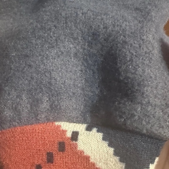 Argyle Pattern Blouse - Navy and Rust Women’s Size Medium by Sun N Moon - Picture 6 of 6